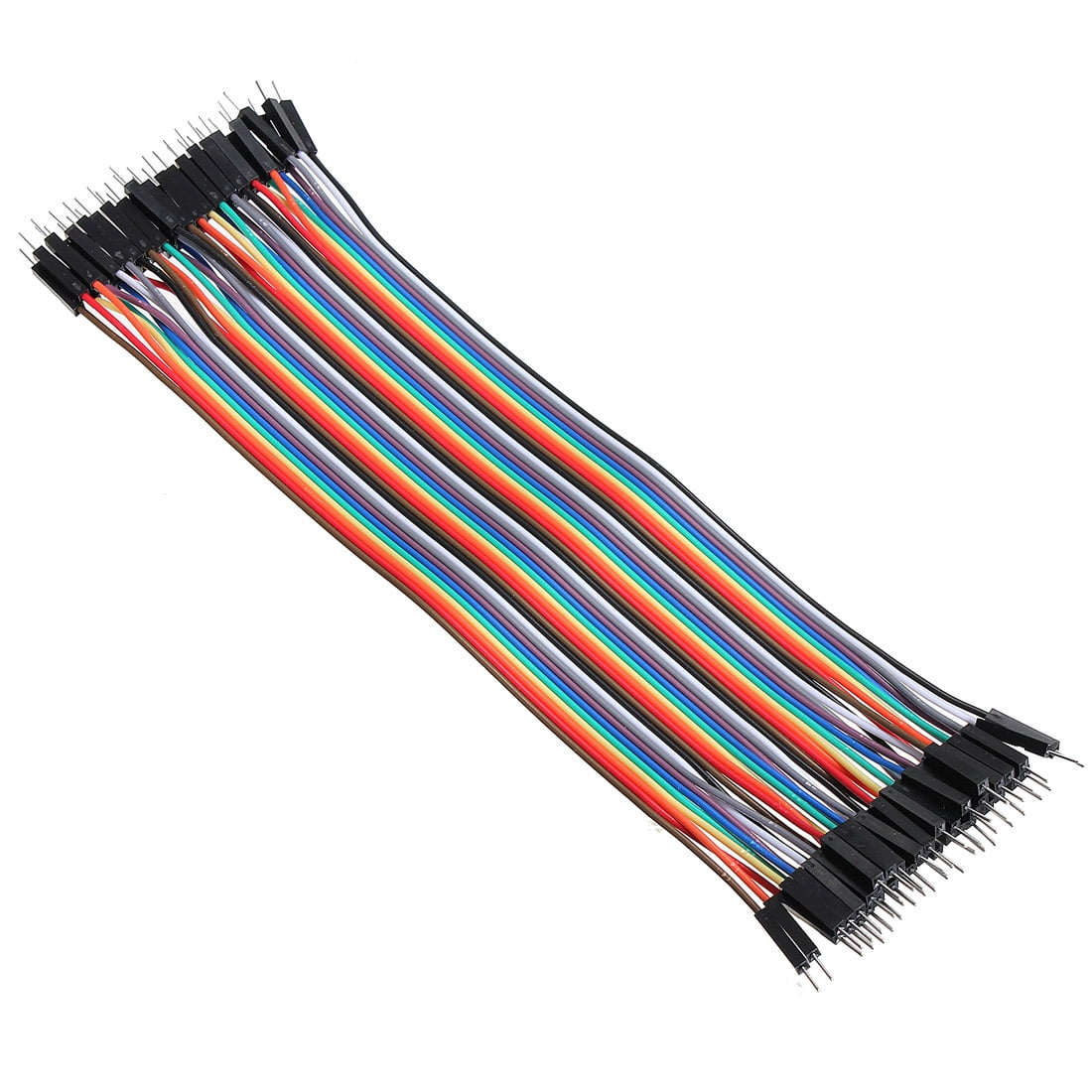 40pcs 40CM Dupont Wire Male to Male Breadboard Jumper Wires Ribbon Cable Arduino 