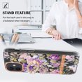 thumbnail image 2 of Compatible for iPhone 11 Case with Ring Kickstand Holder Clear Floral Pattern Hybrid PC TPU Shockproof Protective Phone Case Cover for iPhone 11 Women Girls, Flowers, 2 of 5