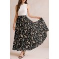 thumbnail image 2 of Moomaya Women's Chiffon Maxi Skirt with Lining - 40" Long Printed Skirt for Beach, Summer Outfits, High Waist Flowy Skirt, 2 of 7