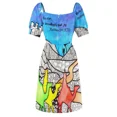 thumbnail image 5 of Watercolor Doodle Three Wise Men Sleeveless Dress elegant and pretty women's dresses, 5 of 6