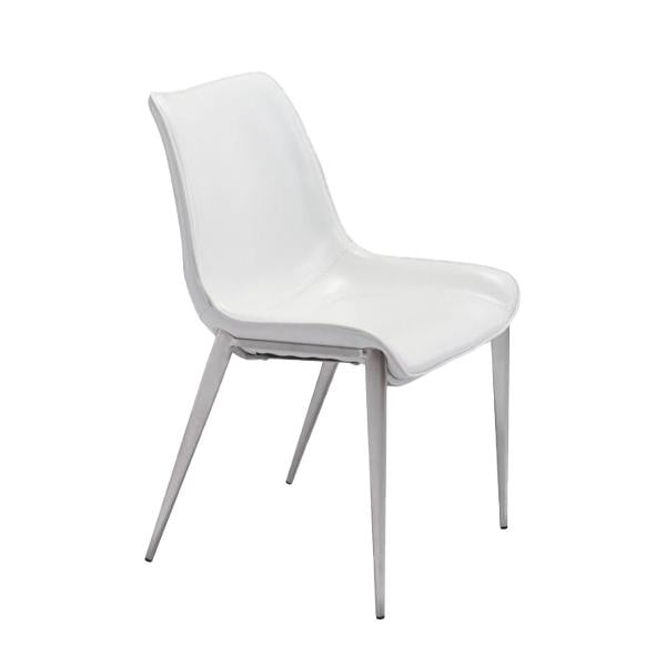 Silla de Comedor Kessa Muebles Magnus Blanco Acero
