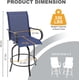 thumbnail image 3 of Qinaqin 2 Piece Outdoor Swivel Bar Stools Set All cm de Anchoeather Alturaigh Back y Armrest Patio Chairs para Profundidadck en Azul, 3 of 7