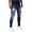 Dark Blue, variant on APEXFWDT Men's Ripped Jeans Skinny Stretch Denim Pants Slim Fit Ripped Distressed Jeans for Men Streetwear,30Light Blue
