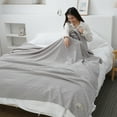 thumbnail image 4 of Pompotops Cooling Blankets, Ice Blankets For Hot Sleepers And Night Sweats, Ice Blanket For All-Season, Ultra-Cool Lightweight Blanket, Ice Blankets Absorbs Body Heat To Keep, 4 of 7