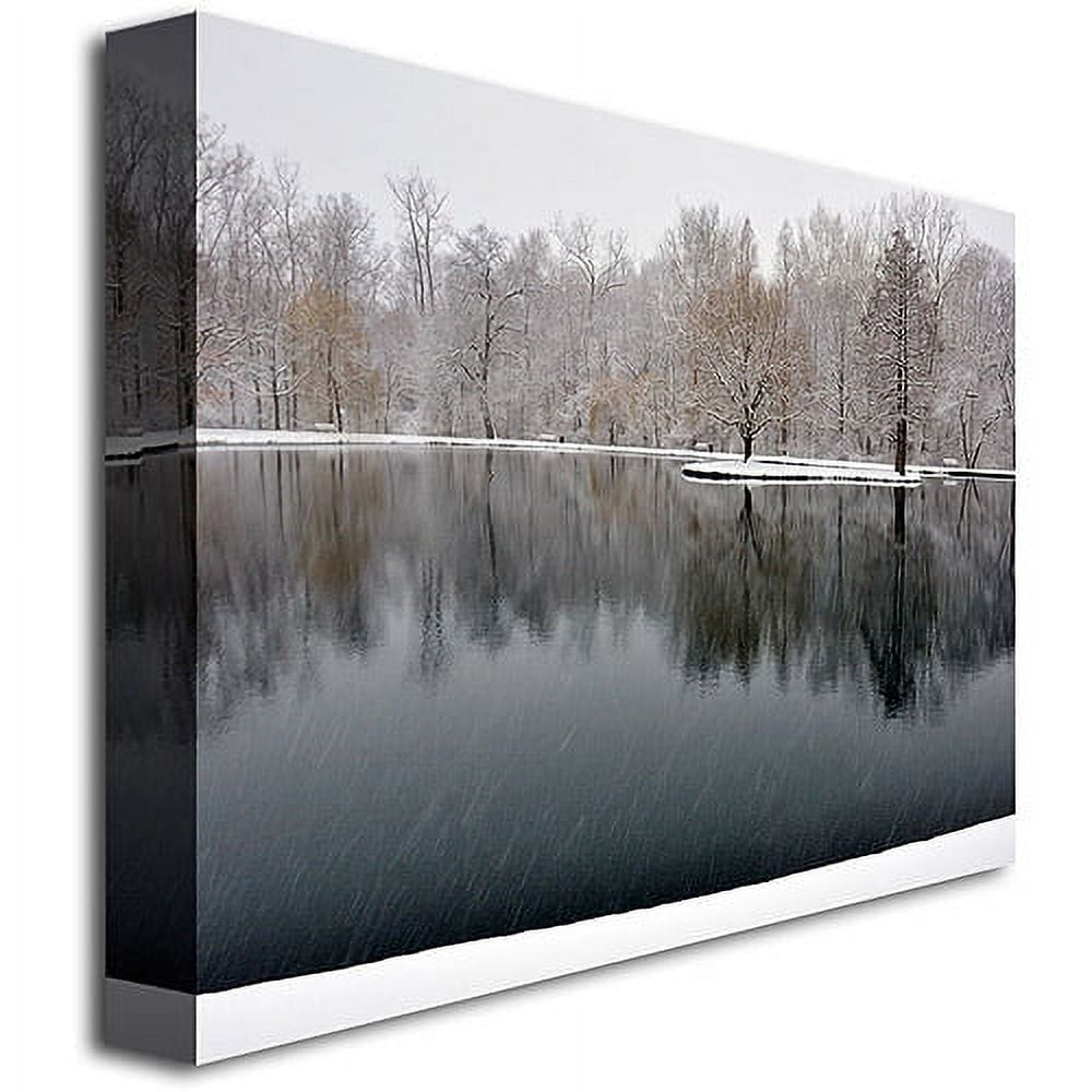 Trademark Art "Snowy Pond" Canvas Art by Kurt Shaffer