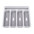 thumbnail image 2 of 5 Compartments Anti-skid Cutlery Organizer Container for Kitchen Drawer Silverware Tableware Organizer Spoon Knife Fork Separation Divider Storage Case, 2 of 6