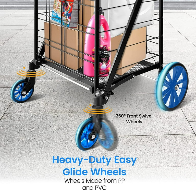 Heavy Duty Personal Grocery Shopping Cart With Wheels — Rickle.
