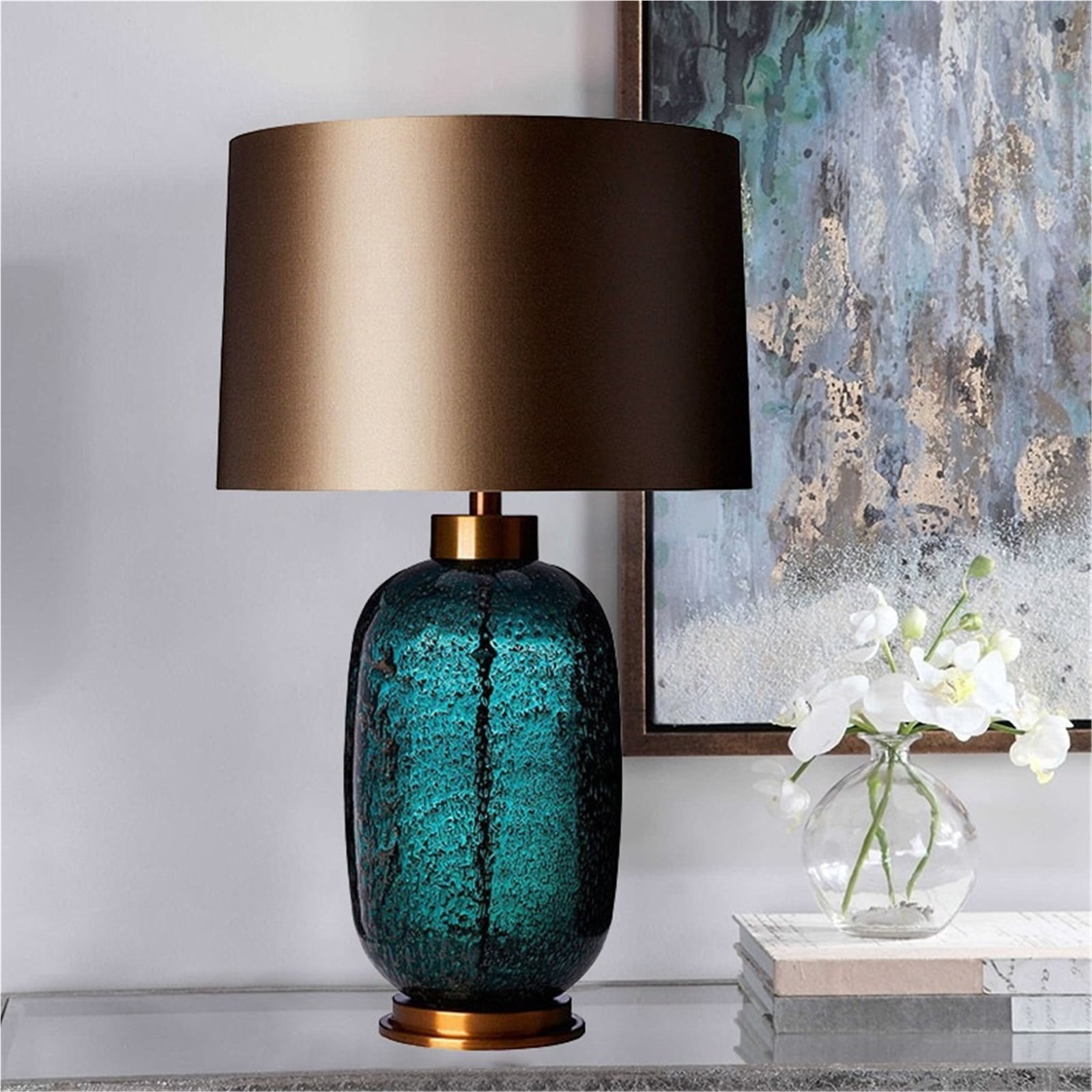 Table Lamps Luxury Glass Bottle Table Lamp Modern Glass Decor Desk Light Nightstand Night Lights