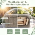 thumbnail image 3 of Homall 120 Gallon Outdoor Patio Box Deck Plastic Resin Storage Box Backyard, Light Brown, 3 of 8