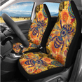 thumbnail image 2 of HUIACONG Floral Bee Psychedelic Automotive Interior Accessories, with Key Ring Car Cup Holder Coaster, Compatible with Trucks Cars, 2 of 7
