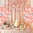 thumbnail image 2 of 30pcs 80th Birthday Party Balloons Eighty Birthday Latex Confetti Balloons with 2 Ribbons, 12Inch Rose Gold, 2 of 7