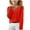 Red, variant on MeetoTime Girls Long-sleeved Sweater Loose Solid Color V Neck Fall Winter Knitted Top 6-15 Years Kids Clothes