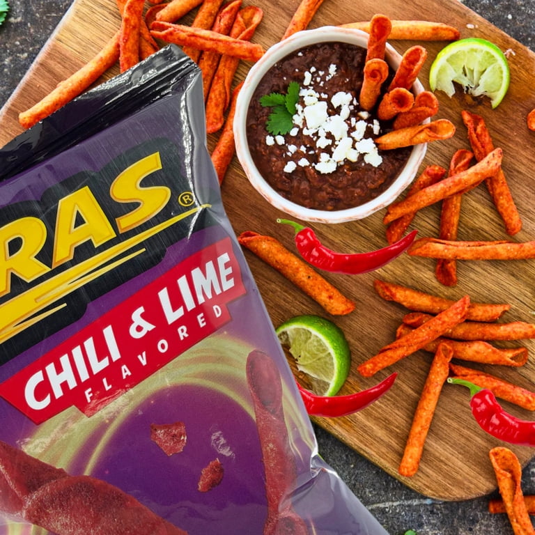 Fieras Chili and Lime Flavored Spicy Corn Rolled Tortilla Chips