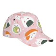 thumbnail image 3 of Naloa Original Classic Low Profile Hat Men Women Baseball Cap Dad Hat Adjustable Unconstructed Cute Sushi Print Cap, 3 of 9