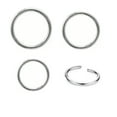 thumbnail image 5 of K-KED 1pc Simple Stainless Steel Hinged Segment Nose Ring Septum Clicker Daith Hoop-Silver-1.2*12mm, 5 of 9