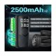 thumbnail image 5 of Bomba de neumáticos para coche, compresor de inflado automático de neumáticos para motocicleta y bicicleta, 2500 mA, 12 V, portátil, digital, inflador negro, negro, 5 of 5