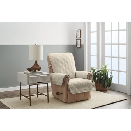 Innovative Textile Solutions 1-piece Hampton Diamond Secure Fit Recliner Furniture Cover  Sand
