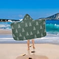 thumbnail image 2 of Yayeee Kids Hooded Towel with Hand Pockets Beach Soft Absorbent Bath Wrap 50 x 23.5 inch, New Year Tree Pattern, 2 of 5