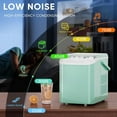 thumbnail image 6 of Countertop Ice Maker with Handle, 26lbs/24H Portable Ice Machine, 9 Bullet Ice Cubes Ready in 6 Mins, Self-Cleaning, Quiet Compact Ice Maker for Home, Kitchen, RV, Camping, Green, 6 of 15