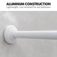 thumbnail image 5 of Wall Mounted Adjustable L-Shaped Corner Bathtub Curtain Rod 37" to 71"L - Width 31.5" White, 5 of 9