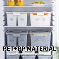 thumbnail image 4 of Organizador de refrigerador con tapas, contenedores apilables para organizar el refrigerador, contenedores extraíbles para alimentos y almacenamiento de frutas, pañuelos de papel, verduras y, 4 of 9