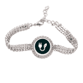 thumbnail image 1 of Cable de carga enchufe verde oscuro Pulsera de tobillera de cadena de tenis, joyería de diamantes, 1 of 3