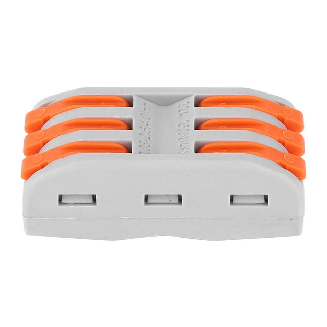 Bloque de terminales de cable, 20 piezas, 11 ~ 28 AWG, PCT-2-3, color naranja, diseño exquisito