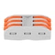 thumbnail image 5 of Conectores de cable, 20 piezas 11 ~ 28 AWG PCT-2-3 Bloque de terminales naranja Bloque de terminales de conductor Características líderes en su clase, 5 of 9