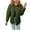 Army Green, variant on Womens Quilted Lightweight Jackets for Fall Winter Warm Long Sleeve Button Down Puffer Jacket Coats with Pockets (Army Green L)