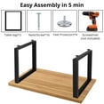 thumbnail image 2 of Metal Table Legs 28" H x 31" W, Heavy Duty Furniture Legs Square Tube Desk Legs for DIY Furniture Projects, Set of 2, 2 of 5