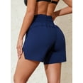 thumbnail image 6 of Sociala Women's Double Layer Swim Bottoms High Waisted Drawstring Bermuda Shorts Swimwear, 6 of 7