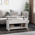 thumbnail image 1 of 809653 vidaXL Coffee Table High Gloss White 102x50x52,5 cm Engineered Wood, 1 of 5