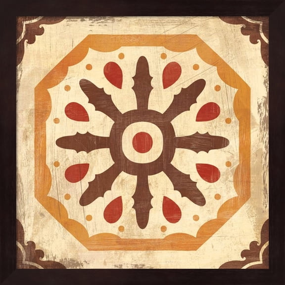 Great Art Now Moroccan Tiles Spice XI by Cleonique Hilsaca Framed Wall Art 13"W x 13"H