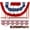 1.5x3 Ft 12pc, variant on Anley USA Pleated Fan Flag, 3x6 Feet American US Bunting Flags Patriotic Stars & Stripes - United States Half Fan Banner