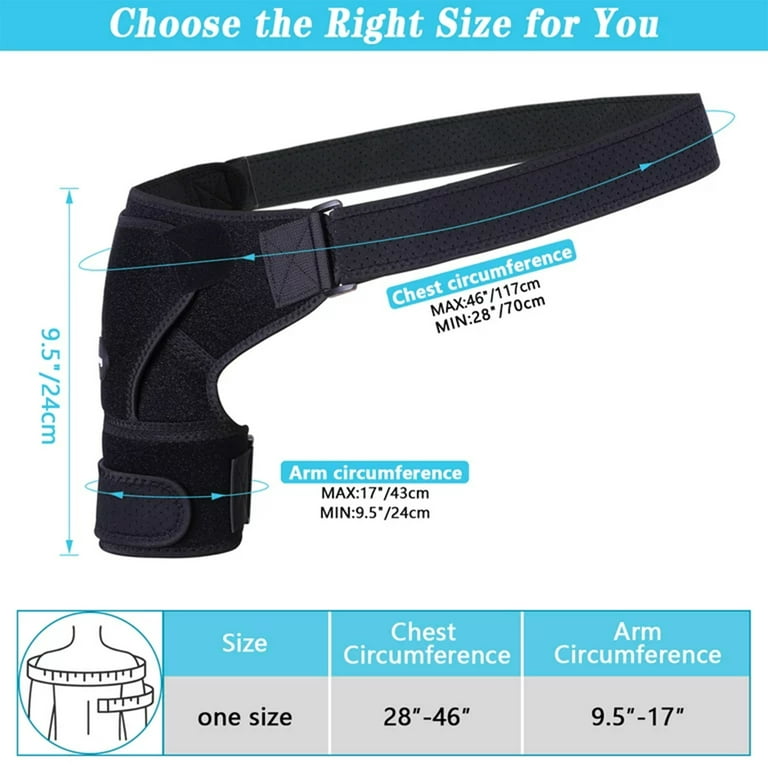 Adjustable Shoulder Support Brace Strap Joint Sport Gym Pain Relief  Compression Bandage Wrap Shoulder Bandage, Shoulder Bandage 