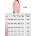 thumbnail image 4 of SHOWMALL House Dress for Women Plus Size, 3/4 Sleeve Henley Nightgown with Pocket, Relaxed Sleepshirt for Home & Mother's Day Gifting, Dusty Pink, 4 of 7