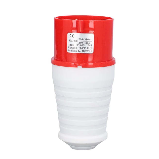 5PIN 32A Industrial Socket IP44 Waterproof Dustproof Aviation Plug Connector 220‑380V/240‑415VHR‑025 (Male)
