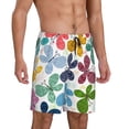 thumbnail image 2 of Fuzoiu Colorful Butterflies Print Pajama Shorts for Men, Men's Pajama Bottoms,Mens Lounge Sleepwear,Pajama Pants with Pocket-Medium, 2 of 6
