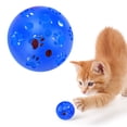 thumbnail image 2 of 20 unids/set gato pelota de plástico juguetes campana 2 colores mascota jugando juguete de entrenamiento interactivo, 2 of 8