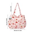 thumbnail image 4 of Corduroy Tote Bag for Women,Large Capacity Cute Tote Bags With 6 Pockets,Crossbody Shoulder Handbag for Work Travel Gym, 4 of 6