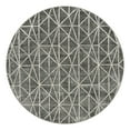 thumbnail image 3 of Unique Loom Matrix Trellis Collection Area Rug - Geometric (8' Round Gray/Ivory), 3 of 7