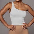 thumbnail image 5 of ZyeKqe Womens 1 Shoulder Tops Summer Sleeveless Ribbed Tank Top Casual Slim Basic Tees, 5 of 9