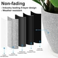 thumbnail image 5 of Gray Patio Garden Planter, 12-Inch Round Modern Gray Flower Pot (2-Pack), All-Weather Resin for Outdoor & Indoor Use with Drainage Hole, 5 of 7