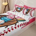 thumbnail image 3 of Homewish Baseball Ice Cream Zipper Full Size Comforter Sets with Fitted Sheet and 2 Pillowcases,Kids Sports Zipper Bedding Set,Pink,Colorful Polka Dots Reversible,4 Pieces, 3 of 7