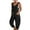 Black, variant on Summer Fashion Plus Size Jumpsuits for Women Petite Solid Color Casual Sleeveless Suspender Jumpsuit