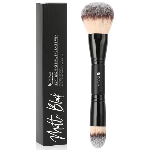 DUcare Brosse à Poudre Brosses pour Fond de Teint Brosse de Fixation à Double Extrémité pour Fard à Joues pour Liquide, Crème, Poudre, Mélange, Polissage à Pointe Arrondie