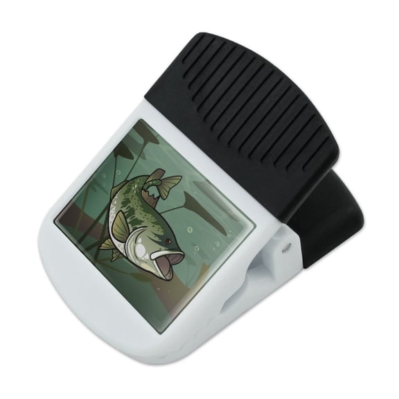 Bass Fish Swimming in River Refrigerator Fridge Magnet Magnetic Hanging Hook Note Snack Clip