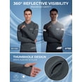 thumbnail image 5 of 3 Pack UPF 50+ Sun Protection Mens Hoodie Long Sleeve SPF Fishing Shirt Swim Rash Guard Athletic Workout Tops, 5 of 7