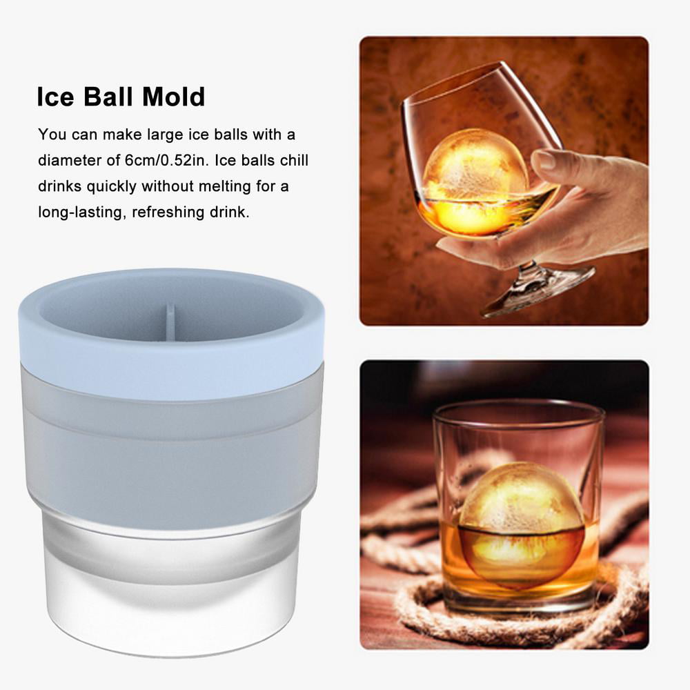 Oloey Golf Ball Ice Molds, Sphere Ice Mold for Golfers, Slow-Melting Ice for Whisky & Spirits, Golf Ball Ice Novelty Drink Molds, Size: One size, Blue