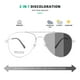 thumbnail image 4 of Gafas fotocromáticas anti luz azul para mujer, elegantes gafas de titanio con montura para hombre, gafas de sol fotocromáticas para leer en la computadora, 4 of 5